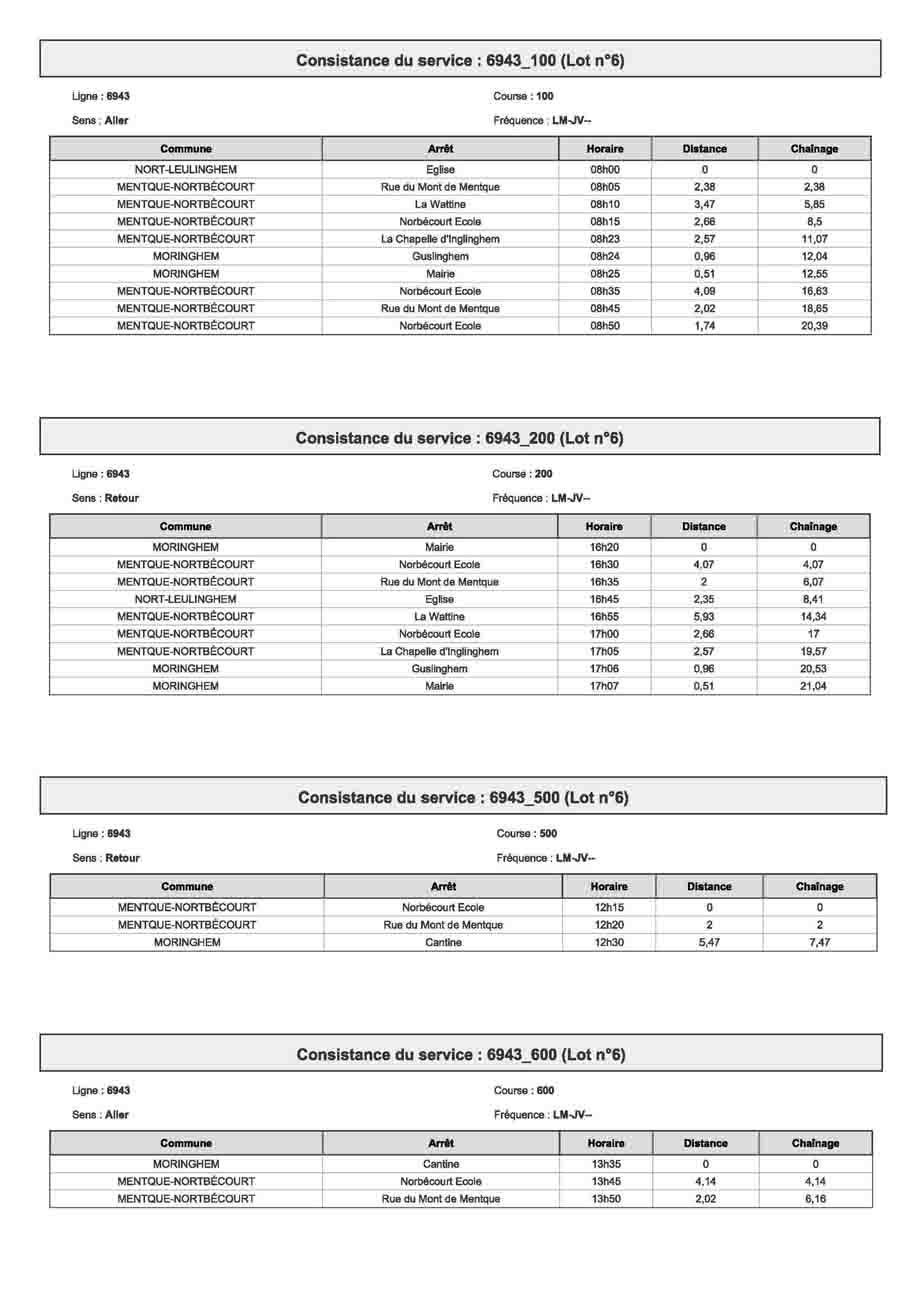 Horaires de bus année scolaire 2022-2023