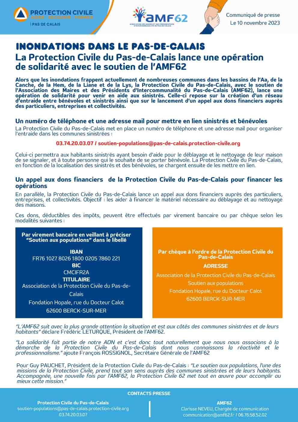 Cp protection civile 62 amf62 solidarite inondations 1