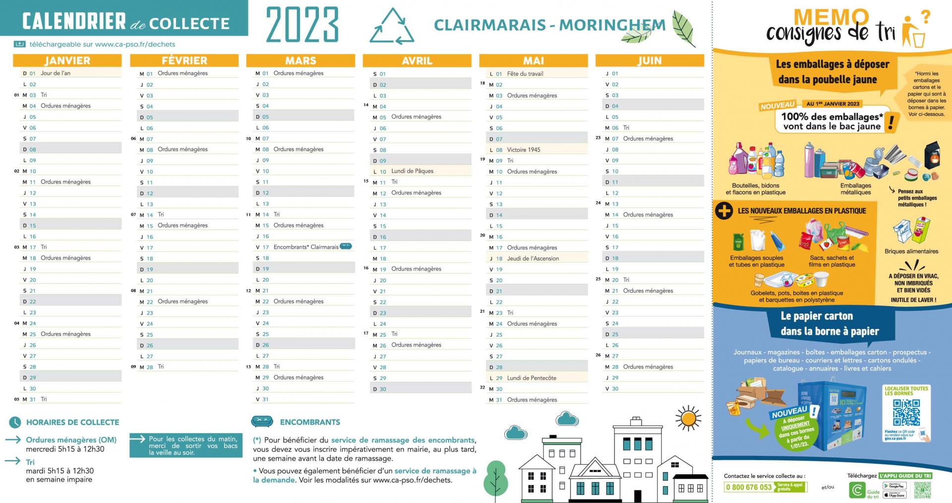 Moringhem calendrier de collecte 2023 1